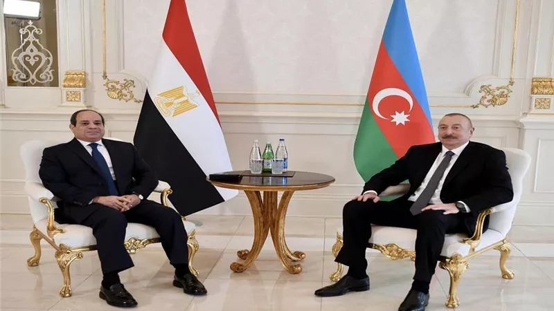 السيسي يعقد مباحثات قمة مع نظيره الأذري في باكو