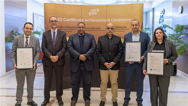شركة بنوك مصر للتقدم التكنولوجي EBC تحصل على اعتماد الأيزو لثلاث شهادات