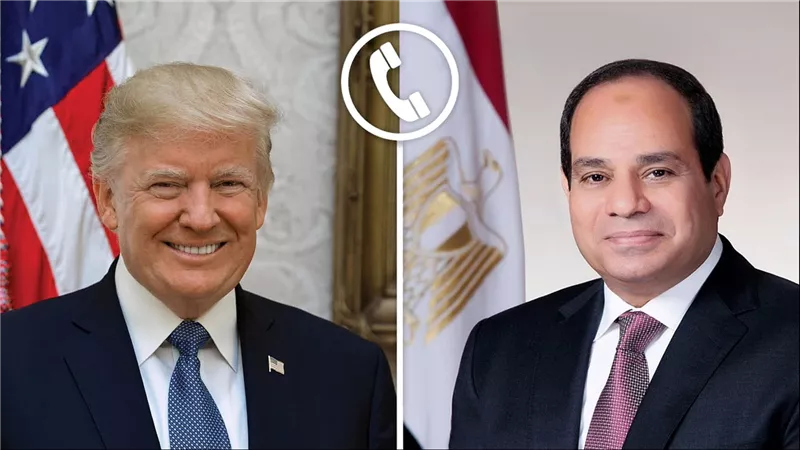الرئيس السيسي يتلقى اتصالًا من الرئيس الأمريكي ترامب