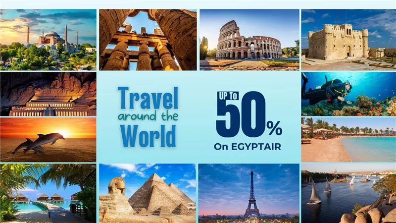 مصر للطيران تحتفل بمرور 70عامًا على تأسيس الكرنك وتقدم تذكرة ذهبية وتخفيضات تصل إلى 50%