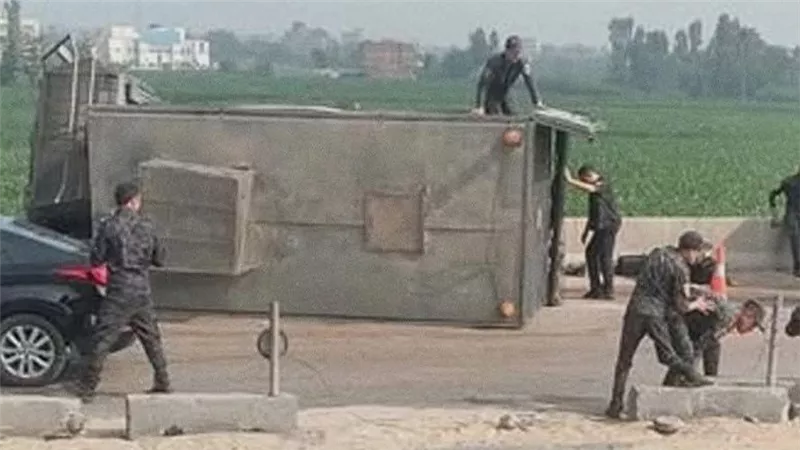 إصابة عدد من المجندين في انقلاب سيارة أمن مركزي على الطريق الإقليمي بالمنوفية