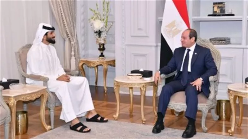 السيسي يستقبل ولي عهد البحرين ويؤكد رفض تهجير الفلسطينيين ودعم إعادة إعمار غزة