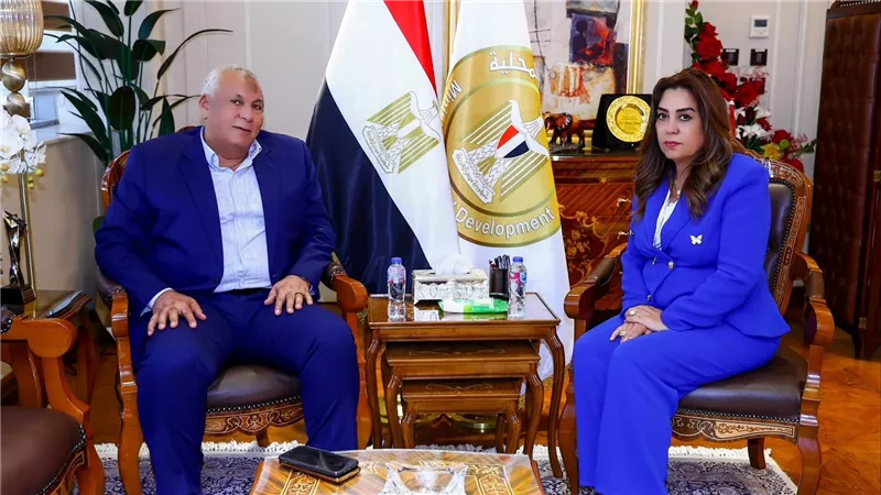 وزيرة التنمية المحلية تبحث مع محافظ الوادي الجديد الموقف التنفيذي للمشروعات التنموية والخدمية