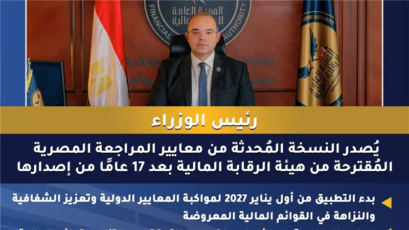 رئيس الوزراء يعتمد النسخة الجديدة من معايير المراجعة المصرية المقترحة من هيئة الرقابة المالية