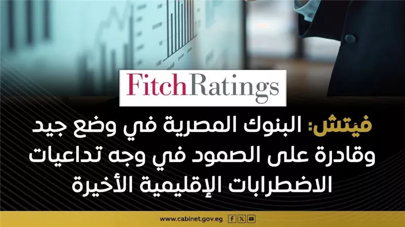 فيتش: القطاع المصرفي المصري قادر على مواجهة الاضطرابات الإقليمية