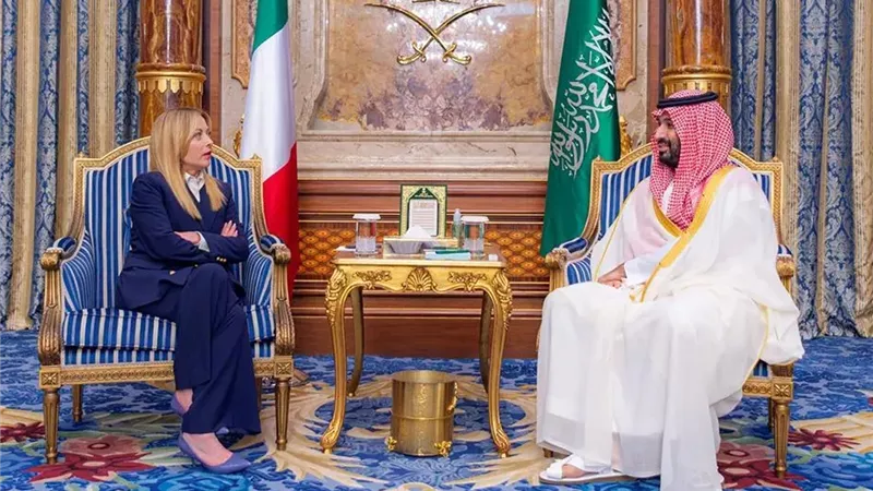 الأمير محمد بن سلمان و رئيسة وزراء إيطاليا 	يبحثان استقرار الخليج وأمن إمدادات الطاقة