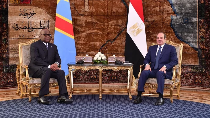 السيسي يستقبل رئيس الكونغو الديمقراطية لبحث تعزيز التعاون الثنائي المشترك بين البلدين