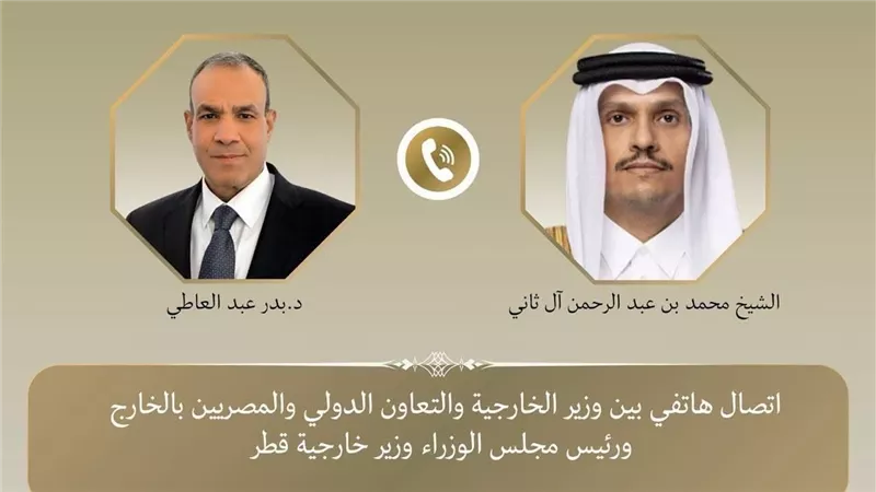 وزير الخارجية يبحث مع نظيره القطري العلاقات الثنائية والتطورات الإقليمية