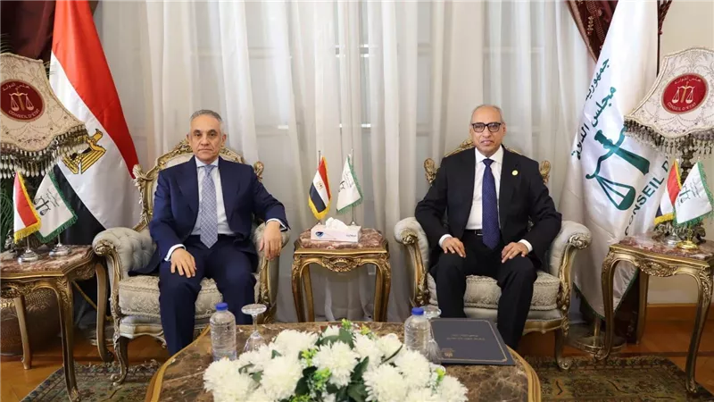 وزير العدل يهنئ رئيس مجلس الدولة بمنصبه الجديد