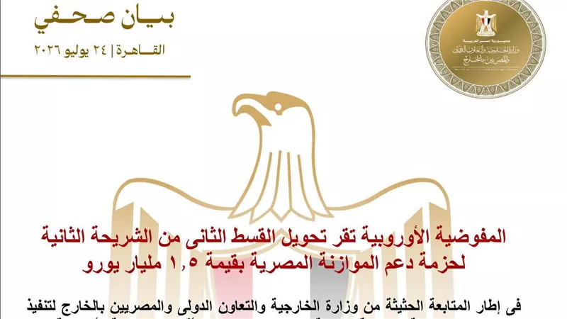 المفوضية الأوروبية تحول 1.5 مليار يورو لدعم الموازنة المصرية