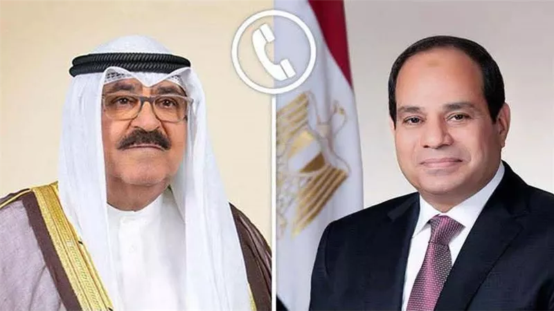 السيسي لأمير الكويت: أمنكم جزء لا يتجزأ من الأمن القومي المصري