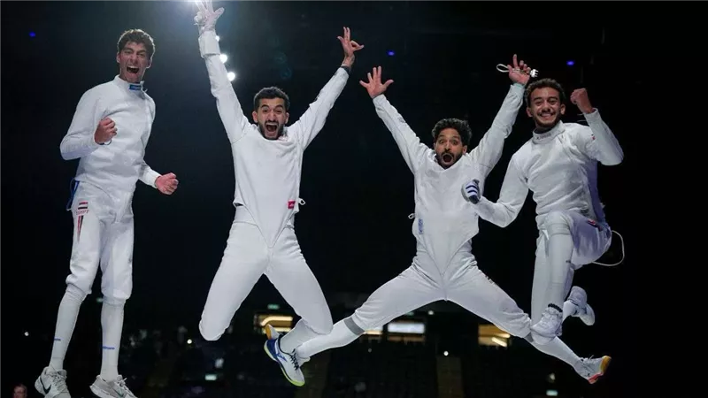 المنتخب القومي للمبارزة يهزم إسرائيل ويتوج ببرونزية بطولة العالم للفرق في إنجاز تاريخي