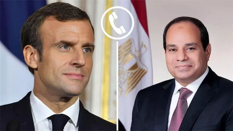 السيسي وماكرون يؤكدان التضامن المتبادل والتنسيق لخفض التصعيد وتعزيز الشراكة