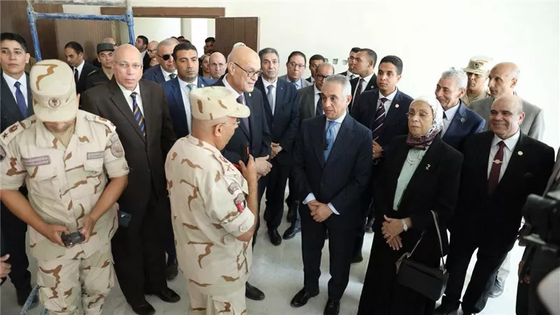 وزير العدل يتفقد مدينة العدالة بالعاصمة الجديدة برفقة رئيسي قضايا الدولة والنيابة