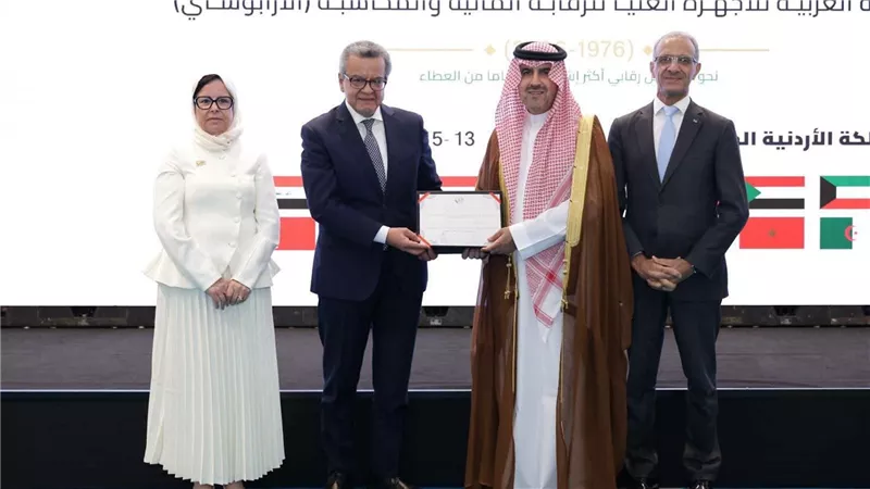 رئيس «المركزي للمحاسبات» يشارك في احتفالية اليوبيل الذهبي لـ«الأرابوساي» بالأردن