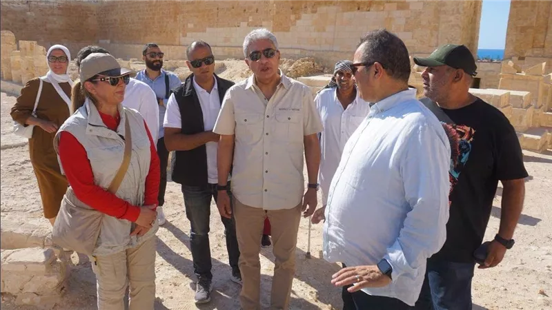 وزير السياحة والآثار يتفقد تابوزيريس ماجنا ويتابع أعمال البعثة المصرية الدومينيكية