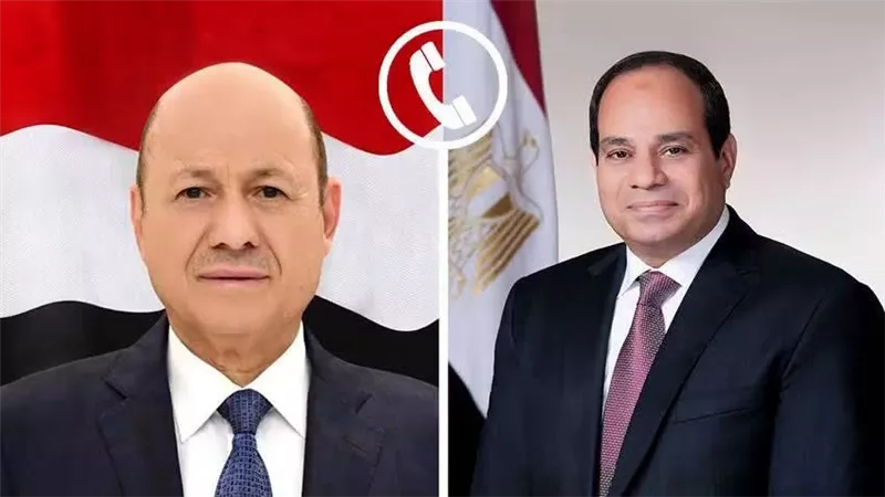 السيسي يتلقى اتصالًا من رئيس مجلس القيادة الرئاسي اليمني لبحث مستجدات الأوضاع