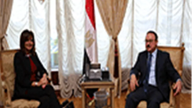 القاضي ونبيلة مكرم يبحثان بناء قواعد بيانات متكاملة للمصريين بالخارج
