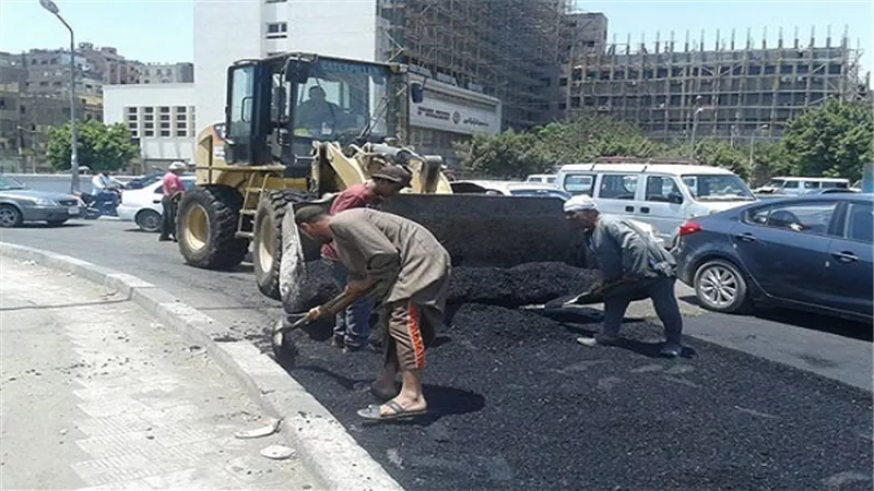 بدء أعمال رصف مدخل مدينة موط بالوادي الجديد