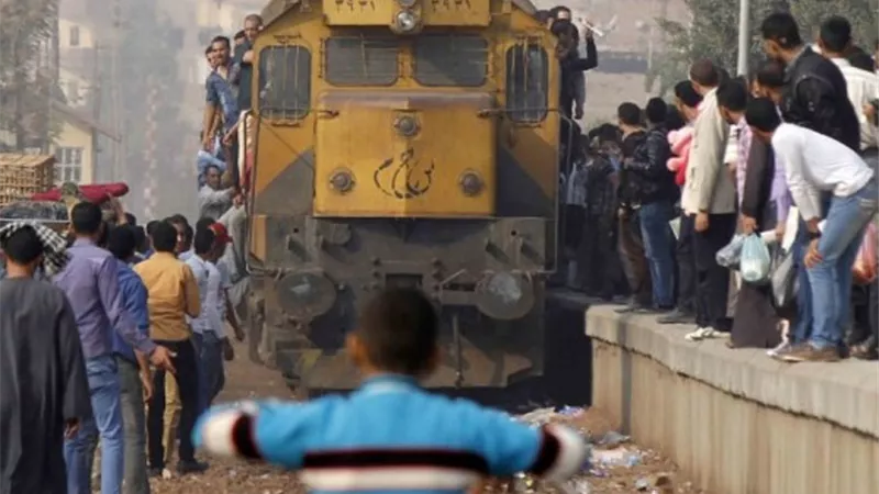 قطار يدهس سيدة 