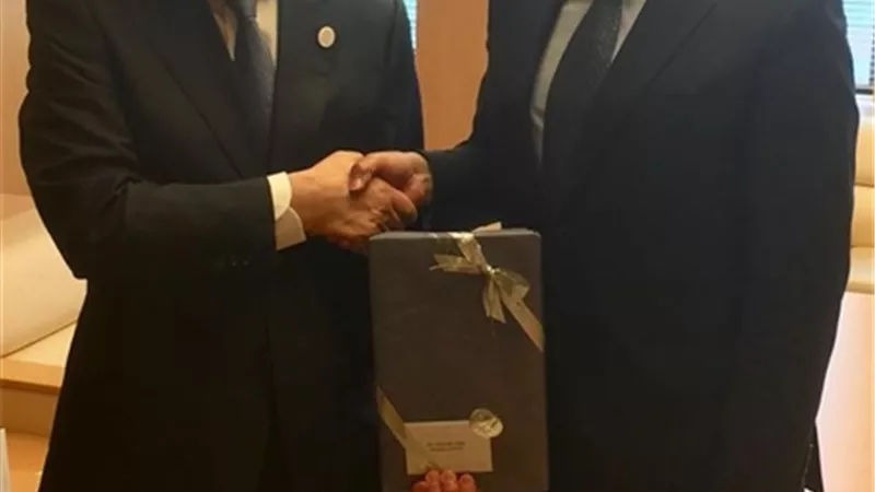 السفير المصري في اليابان يبحث تعزيز التعاون مع رئيس منظمة التجارة الخارجية‎